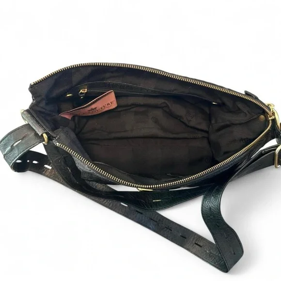 Juicy Couture Vintage Black Leather Shoulder/Crossbody Bag Y2K - Picture 5 of 8